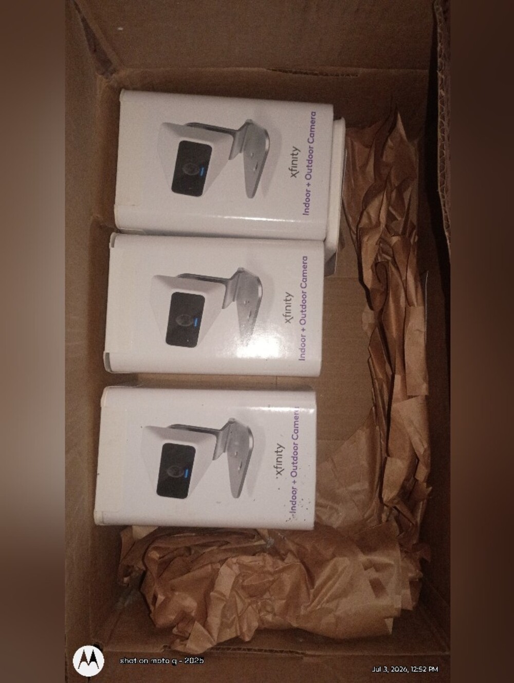 New Boxed Xfinity Indoor/Outdoor HD Security Cameras - Set of 3
